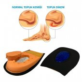 SRTfootcare Heelspur (Epin Topukluk) Hakiki Deri Jel Takviyeli Topuk Dikeni Yarım Tabanlık 1 Çift - 2