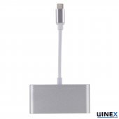 Global 4in1 100W Type-C USB Çoğaltıcı Adaptör Port Hub 3xUsbA Giriş 1 PD Giriş WNE0048 - 3
