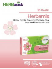 Herbasist Herbamix- Çörekotu Yağı, Hatmi Çiçeği ve Zencefil Içeren Pastil Takviye Edici Gıda - 1