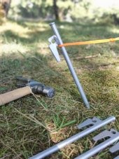 8 Adet 30 cm Gri Demir Çadır Çivisi, Çadır Kazığı, Kaymaz Kancalı Kazık - 1