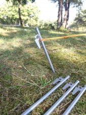 8 Adet 30 cm Gri Demir Çadır Çivisi, Çadır Kazığı, Kaymaz Kancalı Kazık - 5
