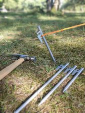 4 Adet 40 cm Gri Demir Çadır Çivisi, Çadır Kazığı, Kaymaz Kancalı Kazık - 2