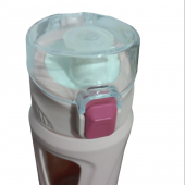 Cam Su Matarası Kapaklı kolay yıkanır. 500ML. - 6