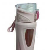 Cam Su Matarası Kapaklı kolay yıkanır. 500ML. - 9