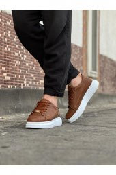 Wagoon WG028 Taba Bağcıklı Kalın Taban Casual Erkek Ayakkabı - 1