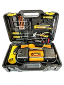 Germany Style Çift Pistonlu 12 V 150 Psi 85 Lt Araç Araba Lastik Bot Şişirme Kompresörü Lastik Tamir Kiti Hediye - 6