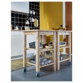 IKEA Bekvam Tekerlekli Servis Arabası - Sehpası - Huş / Ahşap - 58 x 50 x 85 cm - 3