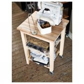 IKEA Bekvam Tekerlekli Servis Arabası - Sehpası - Huş / Ahşap - 58 x 50 x 85 cm - 4