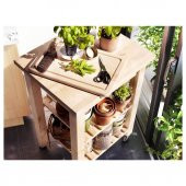 IKEA Bekvam Tekerlekli Servis Arabası - Sehpası - Huş / Ahşap - 58 x 50 x 85 cm - 5