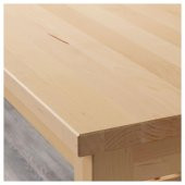 IKEA Bekvam Tekerlekli Servis Arabası - Sehpası - Huş / Ahşap - 58 x 50 x 85 cm - 7