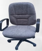 Çalışma Koltuk 90217 dökme sünger GRİ keten kumaş Sırtı Hareket Ayarlı El Yapım - 7