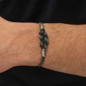 Gümüş Kazaziye Örgü Bileklik  SL5181 thumbnail 7