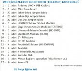 4WD ÇİZGİ İZLEYEN BLUETOOTH (TELEFON) KONTROLLÜ ARAÇ KİTİ (DEMONTE) - 2