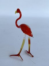 El Yapımı Murano Cam Flamingo Biblo A35 thumbnail 4
