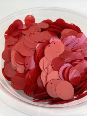 Yuvarlak Elbise Pvc Payet Pul Kırmızı 30mm 650 Gram - 4