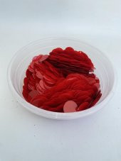 Yuvarlak Elbise Pvc Payet Pul Kırmızı 30mm 650 Gram - 6