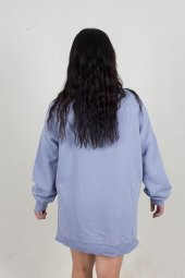 Truva Xxl Büyük Beden Droplu Yıldızlı  Sweat Mavi S006 - 3