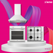 Altus Ankastre Set Beyaz No 102 ( ALA 310 HW - ALA 182 WD - ALA 521 W ) - 1