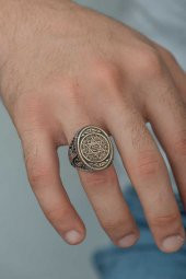 Gümüş Süleyman Mührü Erkek Yüzük  SL4449 thumbnail 2