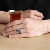 Gümüş Osmanlı Devlet Armalı Erkek Yüzük  SL3262 thumbnail 2