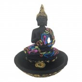 T.Concept Dekoratif, Dua Eden Buddha Siyah Ters Akışlı Buhurdanlık Renk Desenli - 1
