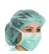 500 Adet Medikal Bağcıklı Maske 3 Katlı Telli – Bağlama İpli - 1