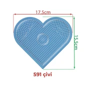 Hama Boncuk Midi Tabla - Büyük Kalp (HA233) thumbnail 3