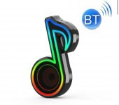 Müzik Notları Bluetooth 5.0 Hoparlör Açık Hıfı Ses Şarj Edilebilir Siyah - 1