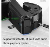 Müzik Notları Bluetooth 5.0 Hoparlör Açık Hıfı Ses Şarj Edilebilir Siyah - 3