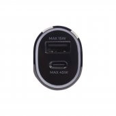 Global 40200 Super Fast Turbo Araç Şarj Aleti (45W + 15W) Kablolu Set Siyah WNE0382 - 4