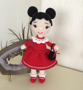 Çantalı Elena Bebek Amigurumi Organik Oyuncak - 1