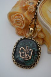 STONEAGE EDEP YA HU YAZILI EBRULU KOLYE thumbnail 4