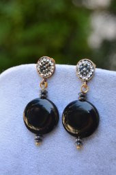 STONEAGE Oniks Doğal Taş Bayan Küpe thumbnail 2