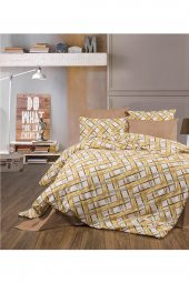 Emmy Nevresim Takımı Çift Kişilik Pamuklu 4 Parça Çarşaflı Nevresim Seti Sarı - 5