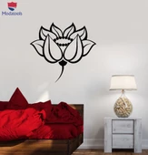 Oturma Odası, Yatak Odası Duvar Sticker Lotus Çiçek Odası Tasarım Meditasyon Yoga Çiçek Sanatı Çıkartmalar Benzersiz Hediyelik - 1