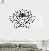 Oturma Odası, Yatak Odası Duvar Sticker Lotus Çiçeği Çiçek Yoga Stüdyosu Buda Çıkartmalar Benzersiz Hediyelik - 1