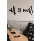 All Is Well Duvar Yazısı Ahşap Duvar - 1
