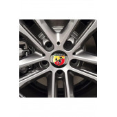 FİAT ABARTH LOGOLU PUNTO 500 JANT GÖBEK DAMLA STICKER (SİYAH-SARI-KIRMIZI) - 3
