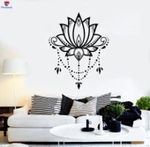 Oturma Odası, Yatak Odası Duvar Sticker Çiçek Lotus Doğa Yoga Odası Meditasyon Gevşeme Zen Çıkartmalar thumbnail 1