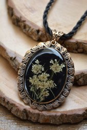 STONEAGE Gerçek Çiçek Yaşayan Bayan El Yapımı Kolye thumbnail 2