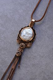 STONEAGE JEWELLERY Bayan Kolye Sakız İncisi thumbnail 3