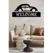 Vosvos Welcome Ahşap Duvar Dekoru - 1