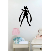 Sailor Moon Ay Savaşçısı Figürü Duvar Dekoru - 1