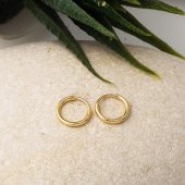 Altın Halka Küpe 14 Ayar 1 cm. Çaplı thumbnail 3