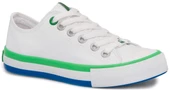 BENETTON 30176 Beyaz Yeşil Kadın Spor Ayakkabı - 1