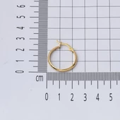 14 Ayar 2,5 cm. Çaplı Klasik Halka Küpe thumbnail 5