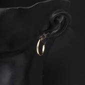 14 Ayar 2 cm. Çaplı Klasik Halka Altın Küpe - 2