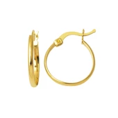 14 Ayar 2 cm. Çaplı Klasik Halka Altın Küpe - 1