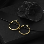 14 Ayar 2,5 cm. Çaplı Klasik Halka Küpe thumbnail 4