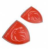 PEUGEOT YENİ NESİL 2 YAN ÇAMURLUK İÇİN DAMLA ETİKET LOGO KIRMIZI (58X63 MM) - 1